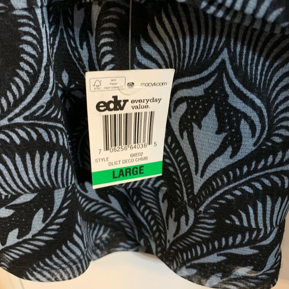 Alfani NWT tiered blue lined top size Large - Picture 5 of 8